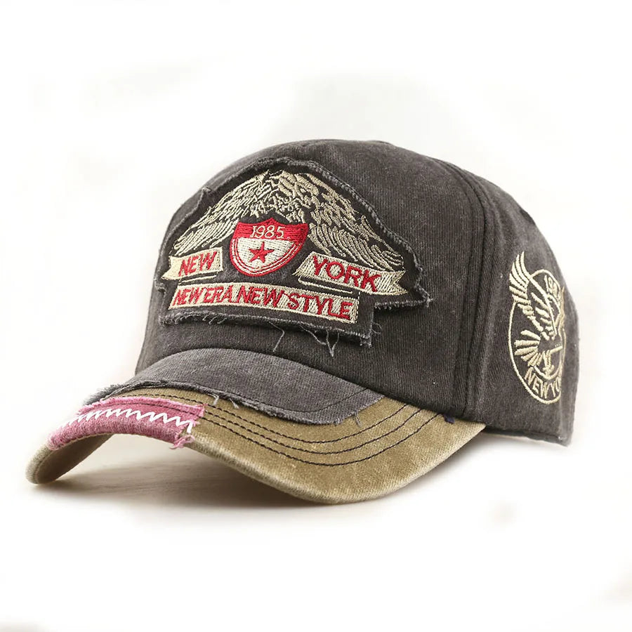 Vintage Washed Patched Fabric Dad Hat