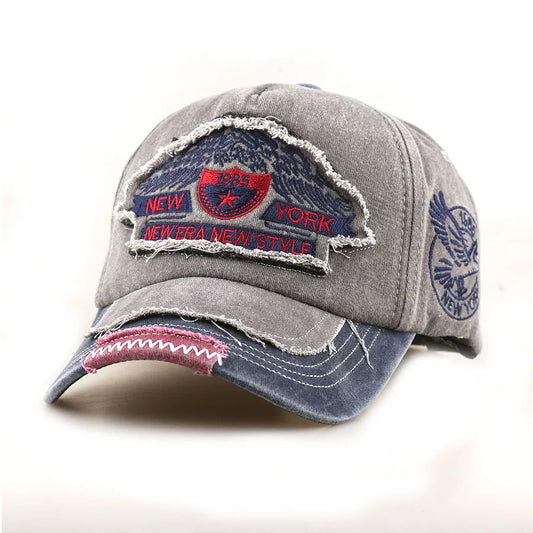 Vintage Washed Patched Fabric Dad Hat