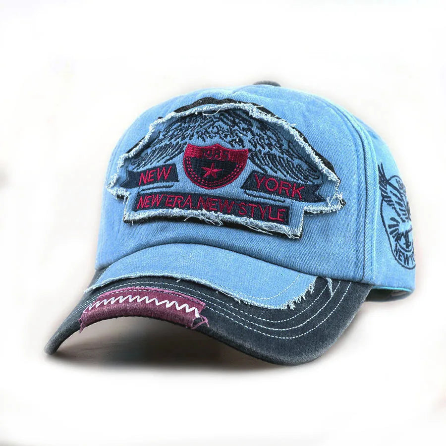 Vintage Washed Patched Fabric Dad Hat