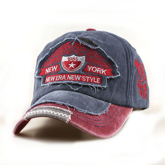 Vintage Washed Patched Fabric Dad Hat