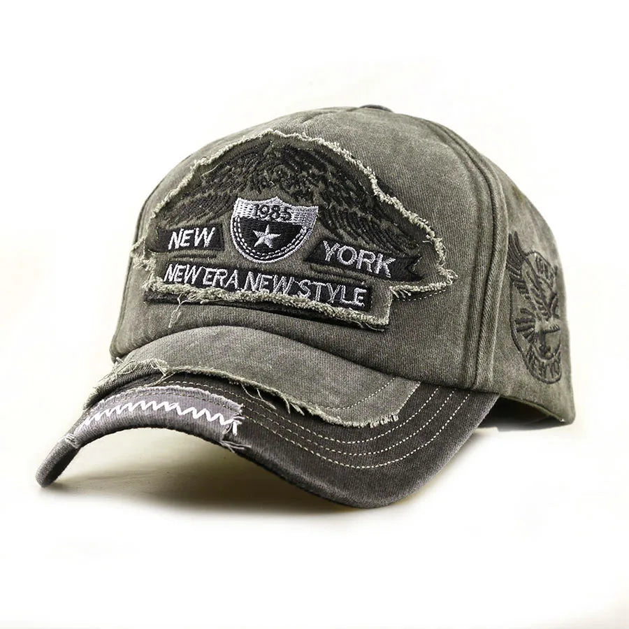 Vintage Washed Patched Fabric Dad Hat