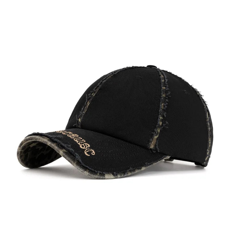 Streetwear Distressed Cotton Cap